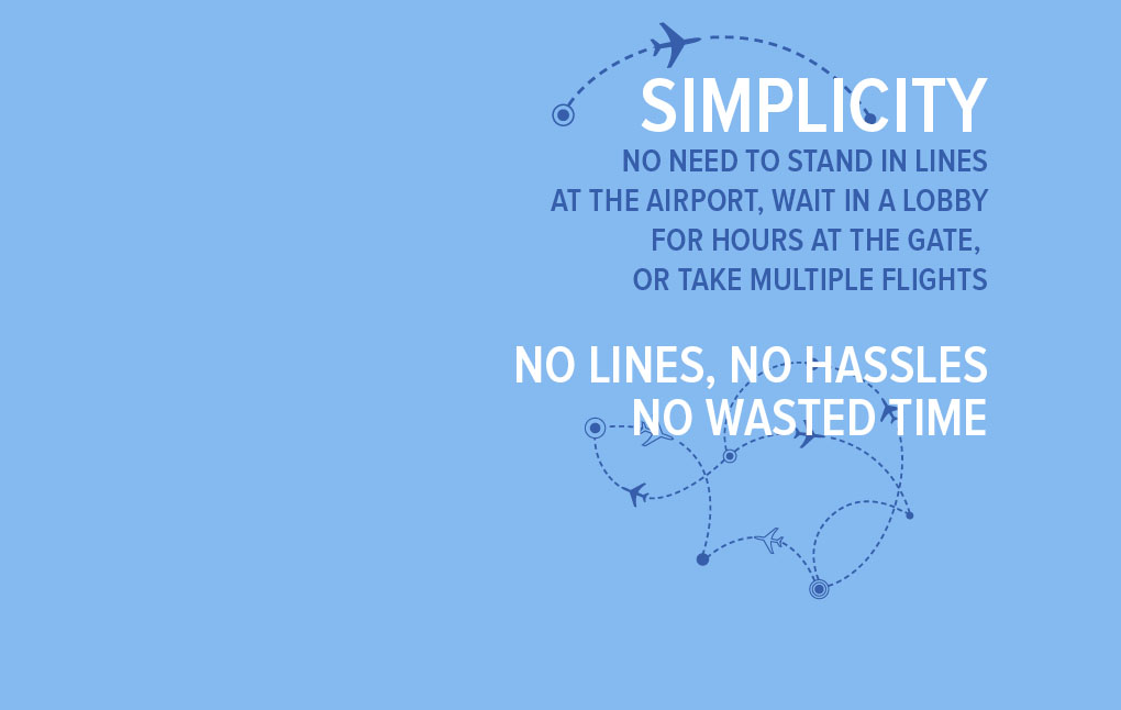 Private Plane Charter Houston, Simplicity Graphic Image - Day Flier